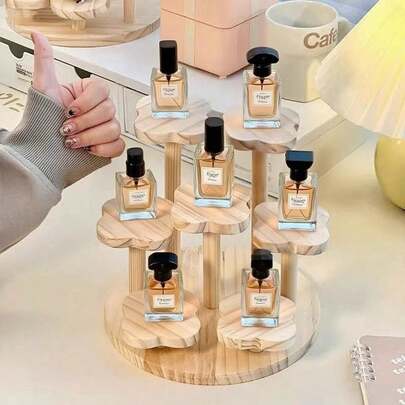 Kệ gỗ nhiều tầng, trang trí bàn làm việc, tượng nhỏ, mỹ phẩm, giá trưng bày nước hoa