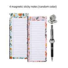 100张可撕页，磁性购物清单，磁性便签，磁性冰箱笔筒，创意，时尚，美观，返校用品，日用品，家庭消耗品 - 彩色 - 查看 10