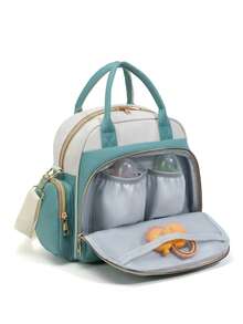 1 件时尚妈咪背包，多功能孕妇包，大容量尿布包，便携式旅行妈咪包，可挂在婴儿车上