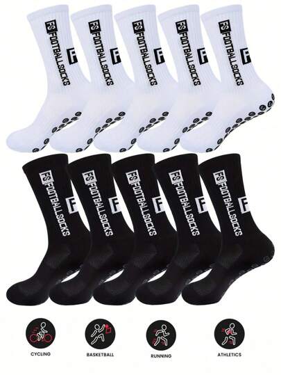 Valentine's Day Gift 1/3/5/10 Pairs Of Dual-Color Youth Mid-Tube Sports Socks, Sweat-Absorbing, Breathable, And Comfortable Socks, Suitable For Youth Basketball Training, Outdoor Activities, Gym, And Autumn.