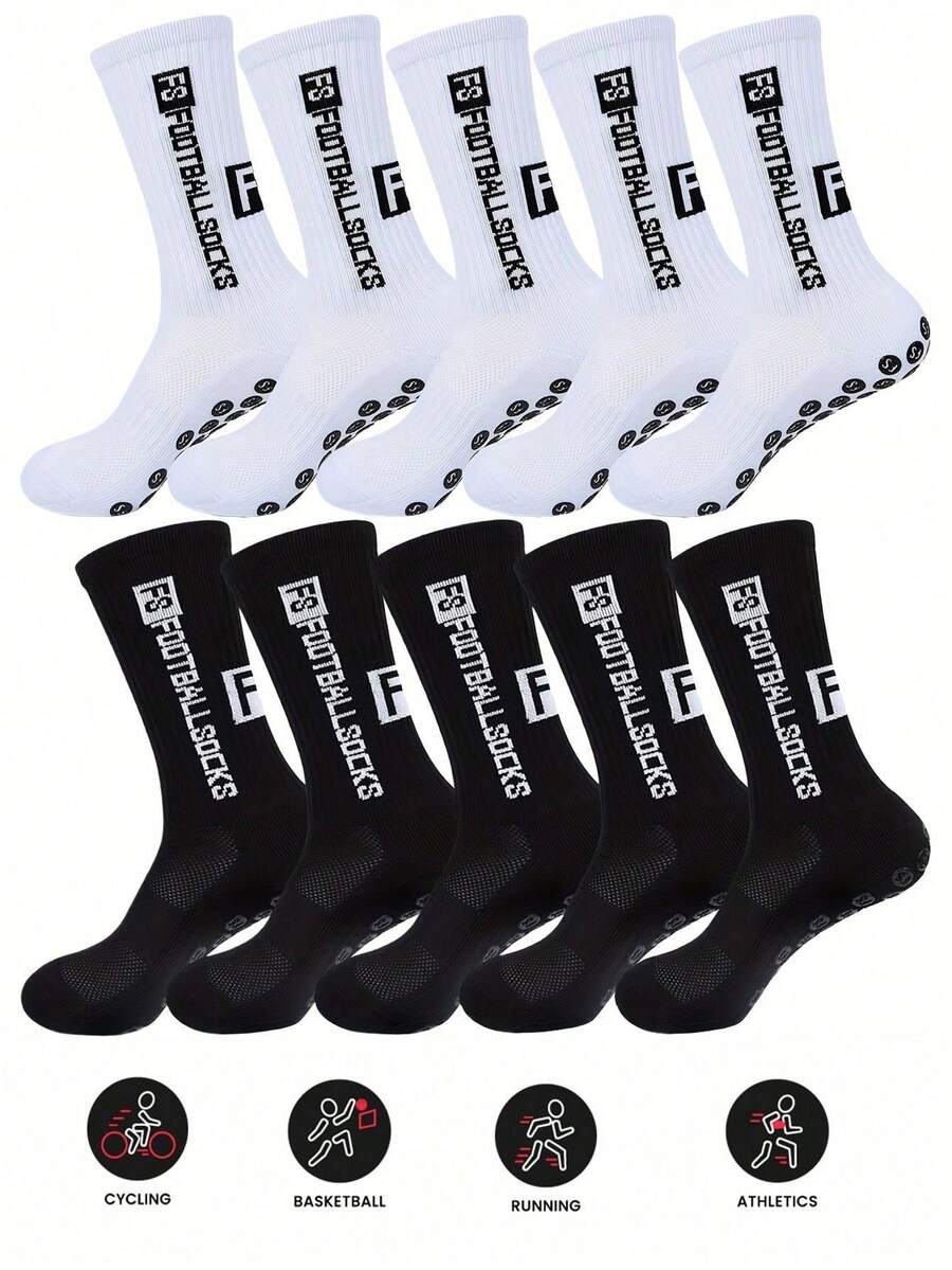 1/3/5/10 Pairs Of Dual-Color Youth Mid-Tube Sports Socks, Sweat-Absorbing, Breathable, And Comfortable Socks, Suitable For Youth Basketball Training, Outdoor Activities, Gym, And Autumn., Cozy