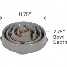 Outward Hound Fun Feeder Slo Bowl, Comedero lento para perros, Grande/Regular, Turquesa