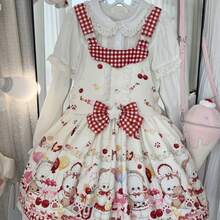 1pc Lolita Style Sweet & Cute Bib Dress, Only Includes Dress, Lolita Costume For Holiday Party, Performance, Valentine's Gift, Suitable For Daily & Holiday Wear Halloween - Nhiều màu - Xem 6