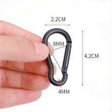 10 件高品质 D 型铝合金登山扣、DIY 登山扣、配件和钥匙扣夹，适用于户外徒步背包和日常穿着，轻巧多功能，男女通用，适合运动、探险和旅行，随机 D 型夹