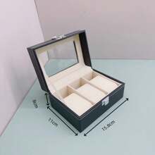 2/3/6/10/12 Slot PU Leather Watch Box Display Case Jewelry Organizer With Glass Top Men Watch Bracket Display Box Gifts