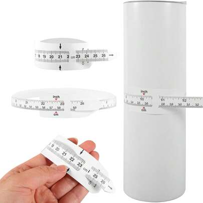 2 Pcs Sublimation Blanks Tumblers Width Measurer, Tape Measure For Measuring Circumference