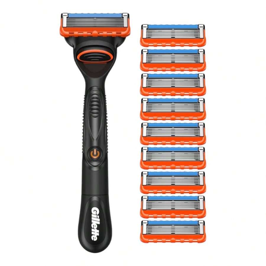 GILLETTE Man Shaving & Accessories And Nose Hair Trimmer - 1 Maquinilla De Afeitar + 10 Reambios - Xem 1