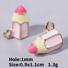 2 piezas/15 piezas/24 piezas Lindos dijes de aleación de zinc esmaltados con diseños 3D realistas de comida, animales, frutas, pasteles, sandía, corazón, cereza, chile, ideales para manualidades y elaboración de joyería