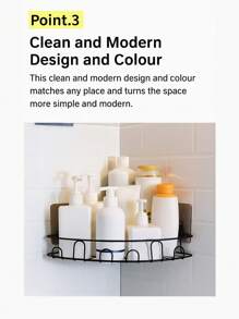 Półka łazienkowa bez dziurkacza, wielofunkcyjna półka łazienkowa w kształcie trójkąta, wielowarstwowa półka ścienna do przechowywania przedmiotów toaletowych, dostępna w dwóch stylach i dwóch kolorach