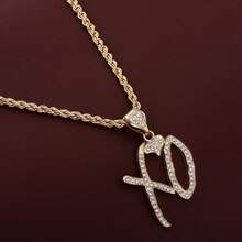 1 件时尚项链，男女通用高端 XO 字母吊坠项链，嘻哈风格，新设计，简约字母项链