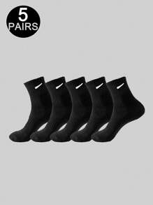5 Pairs/10 Pairs/20 Pairs Of Men's Casual Socks, Medium Length Socks, White Socks, Winter Socks, Black Socks,Sports, Two Styles To Choose From (Thin/Thick)
