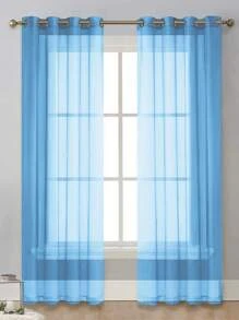 1 Pieza De Tul Transparente De Color Sólido Para Decoración De Ventana Del Dormitorio Y Sala De Estar
