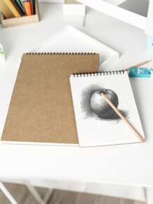 1PC Blank Notebook,Kraft Cover Sketchbook,Eye Protection Paper,Office Product For Sketching/Writing,For School Supplies,Back To School