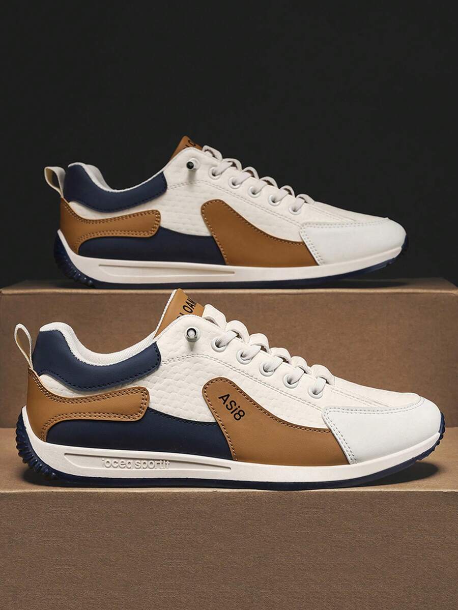 Giày thể thao nam thường ngày, cổ thấp, nhẹ, thoải mái, đế bằng, giày thể thao ngoài trời, thích hợp để đi bộ - Hoa lan trắng - Xem 1