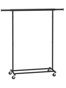 Clothes Rack On Wheels, Heavy Duty Clothes Rail, With Extendable Hanging Rail, 90 Kg Load Capacity, Easy Assembly, Portable, Black - Black - View 9