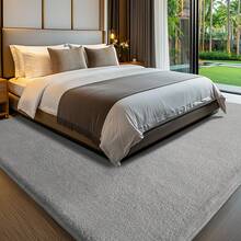 Sour Lemon Carpet Living Room 200x300, Washable Carpet Children's Room Girl Boy Carpet Bedroom Gray Carpet Carpets Area Short Pile Fluffy Anti-Slip Mat Children's Room Carpets - Màu Xám nhạt - Xem 8