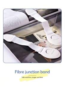 10 件白色儿童橱柜锁，婴儿防护抽屉锁，防止手指被夹，带扣设计，婴儿淋浴家庭装饰礼物