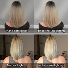 1 peça 10 polegadas Y2K Moda Feminina Cabelo Misto Cor Fibra Química Peruca Curta, Seda de Alta Temperatura Resistência ao Calor e Alta Densidade, A Decoração Perfeita para Meninas Sairem