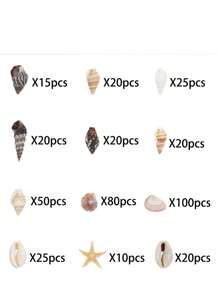 405-430 Peças Conchas Naturais Feitas à Mão Acessórios de Artesanato e Joalheria DIY