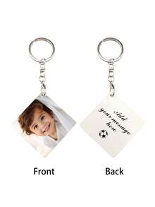 1pc Customized Metal Keychain, Heat Transfer Printed Photo & Text Double-Sided Round Metal Keychain, Graduation/Anniversary Gift Suitable For Mom, Dad, Family, Friends, Classmates, Roommates, Best For Holidays,Trinkets - Multicolor - View 18