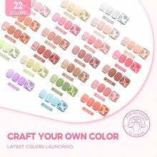 25pcs Jelly Gel Nail Polish Set With Top Base Coat 22 Colors Jelly Gel Polish With 3pc Top Base Coat Pastal Spring Summer Colors Crystal Transparent Gel Polish French Nail Art Kit For WomenDEVO - 25件果凍凝膠指甲油(Collection3) - 查看 5