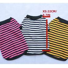 Striped Short Sleeve Pet Outerwear For Pomeranian & Poodle Dogs