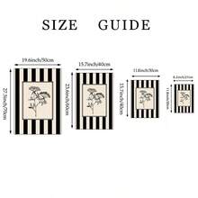 1 bức tranh nghệ thuật treo tường hình chim và hoa sọc đen, tranh vải canvas, áp phích vẽ đường nét thiên nhiên, trang trí nhà nông thôn cho phòng ngủ, phòng khách, trang trại mộc mạc hoặc phòng ký túc xá, không có khung - Nhiều màu - Xem 5