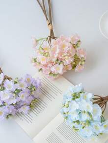 4pcs/Lot Jasmine Artificial Silk Jasmine Flower Bouquet, Home Decor & Photography Props Fake Flowers