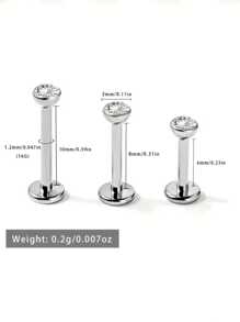 قطعة واحدة من أقراط الأذن المرصعة بالزركونيا المكعبة من التيتانيوم G23 بشكل دائري، أقراط الغضروف، خاتم الشفة، خاتم الأنف، مجوهرات ثقب التيتانيوم F136، مناسبة للاستخدام اليومي للنساء