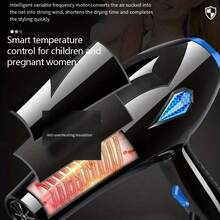 Morfone Local Warehouse 12 Piece Black Hair Dryer Hair Care Set, Home Hair Salon Hair Dryer Multi-Speed Adjustable Drying Hair Styling, Plug-In Model With Air Cushion Combs And Hair Clips And Curling Irons, Etc., Suitable For Home Use/Gift Giving - 查看 4