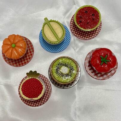 1pc Fruit Pineapple, Kiwi, Tomato, Pomegranate Magnetic Phone Holder, Retractable Slouchy Desktop Stand Compatible With IPhone, Android Phone, Gift For Birthday, Family, Friends Push-Pull Phone Grip Phone Accessories