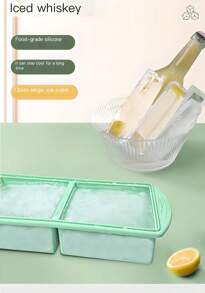 Silicone Soup Freezer Molds With Lids - Large Cubes Tray,Leakproof Ice Cube Trays, Reusable Kitchenware For Meal Prep,Soup,Ice,Cocktails & Whiskey (Blue, 4 Squares 1cups/250ml),9822394