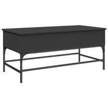 Couchtisch Schwarz 100x50x45 cm Holzwerkstoff und Metall - Schwarz - Übersicht 6