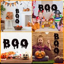 3 Pcs Halloween BOO Wood Sign Decorations Hanging Halloween Door Sign Halloween Hanging Plaques For Halloween Party Haunted House Outdoor Indoor Home Door Wall Decor Home Decor Halloween Decor Fall Decor Room Decor - Multicolor - View 7