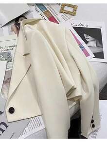 Women's Elegant Fashion Elegant Short Casual Solid Color Daily Long Sleeve Blazer