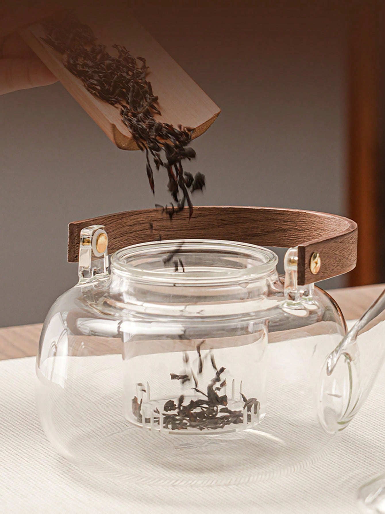 مجموعة إبريق شاي من الزجاج المقاوم للحرارة العالية...