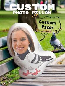 Poduszka ze zdjęciem na zamówienie, poduszka w kształcie gołębia, odpowiednia na urodziny, Dzień Ojca, Dzień Matki, Halloween, Boże Narodzenie, Wigilię, Walentynki, urodziny, spersonalizowany dzień, Dzień Zmarłych Żołnierzy, Święto Dziękczynienia, Wielkanoc, Prima Aprilis, karnawał, Dzień Otwartej Szkoły, Święto Narodowe, wielofunkcyjna, wielokrotnego użytku, ozdobna, wykwintna, stylowa, urocza, kolorowa, słodka, zabawna, spersonalizowana, spersonalizowana, unikatowa, idealny prezent dla niej, idealny prezent dla niego, na rocznice, na urodziny, lalki dla nastolatków i pluszaki