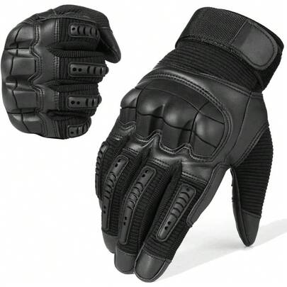 Touch Screen Motorcycle Leather Full Finger Gloves Motorbike Bikes Moto ATV Mens