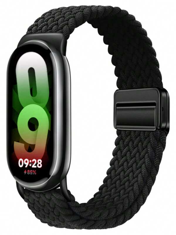 Geeignet für Mi Band 10/9/8 magnetischer Schnallenverschluss, geflochtenes Nylon-Armband, dehnbar und atmungsaktiv