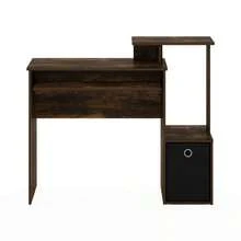 Econ Multipurpose Home Office Computer Writing Desk With Bin Amber Pine Black - 琥珀松木/黑色 - 查看 2