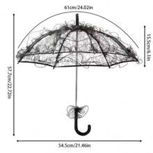 1pc Random Floral Pattern Photography Studio Prop Umbrella, Lace & Flower Design, Small Size Wedding Decor Craft Umbrella Summer Cooling,Beach,Travel