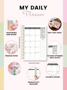 Trees Semplice quaderno pianificatore mensile A5 2025-2027, 32 pagine, pianificatore settimanale e mensile minimalista, calendario accademico, forniture per scuola e ufficio, regali perfetti per insegnanti, per forniture scolastiche, ritorno a scuola