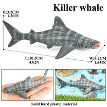 1件仿真迷你海洋动物模型海龟虎鲸海豚鲸鱼鲸鲨儿童认知教育玩具海洋海底世界主题派对装饰摆件