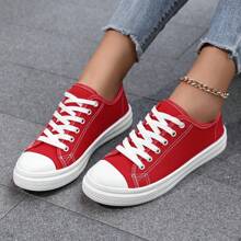 Women's Breathable Athletic Sneakers, Lightweight Lace-Up Casual Shoes In Multiple Colors Suitable For All Seasons, Comfortable Round Toe Design