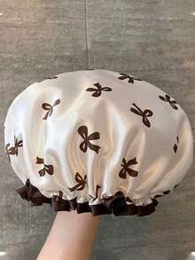 New Waterproof Shower Cap - Double Layer High Quality Shower Cap, Suitable For Protecting Head During Shower, Also Can Be Used In Kitchen To Prevent Cooking Oil Fume - Multifunctional Cap - Multicolor - View 12