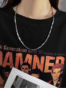 1pc Mobius Loop Necklace, Unique Design, Fashionable & Versatile Accessory For Men, Suitable For Daily Wear