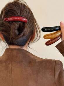 4 件/1 件女士黑色/红色/黄色/棕色 3.74 英寸/9.5 厘米中号优雅蝴蝶结发夹，可爱简约时尚简约风格适合休闲、复古、宫廷服装、日常、化妆、发型、通勤、度假、学校、派对、节日、礼物、爪夹、发夹、发夹、发夹、香蕉夹 - 彩色 - 查看 10