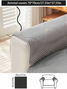 1 pieza Funda de cojín de sofá de felpa gruesa, Cojín de asiento de sofá moderno y minimalista antideslizante y cálido, Funda de sofá a prueba de polvo y lavable, Suave y resistente a la decoloración, Apta para mascotas, Se ajusta a sofás en forma de L y de 1/2/3/4 plazas, Adecuada para dormitorio, oficina, sala de estar