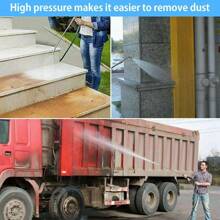 10PCS Power Washer Extension Wand Gutter Cleaner Attachment Stainless Steel Power Cleaning Device Curved Rod - 白色 - 查看 8