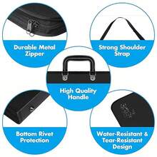 DESIGN PORTFOLIO WATER PROOF BLACK CASE ART WORK PAINTING-FOLDER BAG A1 A2 A3 A4 - Black - View 7